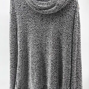 Calvin Klein Textured Gray Cowl Neck Sweater